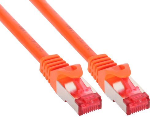 InLine® Patchkabel, S/FTP (PiMf), Cat.6, orange, 0,3m (76433O)