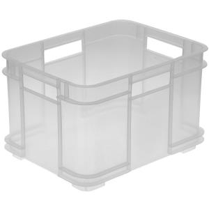 OKT Aufbewahrungsbox "Euro-Box M", 16 Liter, natur-transparent, äußerst stabil, rundumlaufende Rippen 1 Stück (1546100100000)