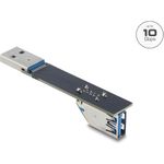 Delock USB 10 Gbps Adapter Typ-A Buchse zu Stecker gedreht 90° unten (67422)