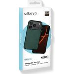 alkaya LUCID Handy Schutzhülle Leather Case f. Mag iPhone 17Pro Max dunkelgrün (CS-20174)