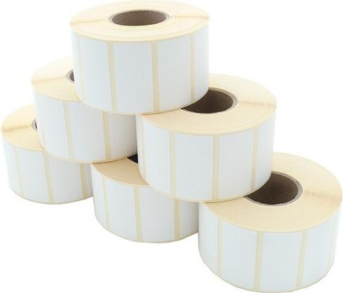 ARTDEV Etikettenrolle - Thermodirekt 50 x 25mm, D105mm, Kern 40, 1760 Etiketten/Rolle, permanent (EDP 050-025 K40 D105)