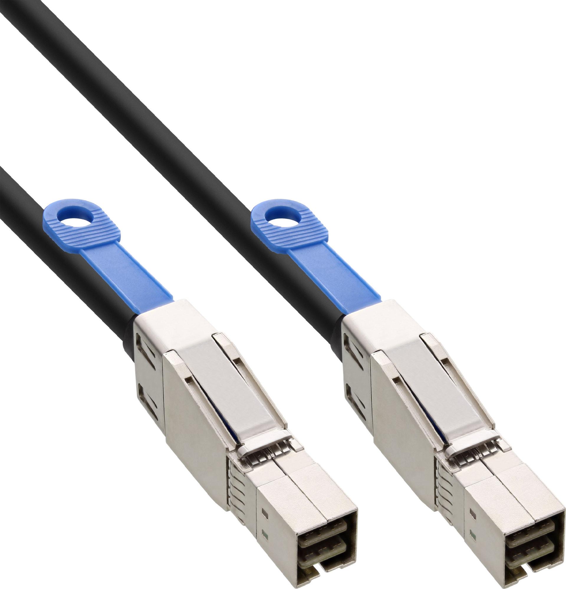 InLine SAS-Kabel SFF-8644 zu SFF-8644 Mini SAS HD 12 Gbit/s 1 m Schwarz