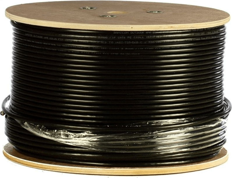 DSIT CAT7 S/FTP 305m Außenkabel Starrleiter PE Fca - Doppelt geschirmt 10 Gbit/s