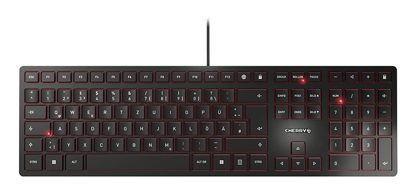 CHERRY KC 6000 SLIM Tastatur Deutsch Schwarz