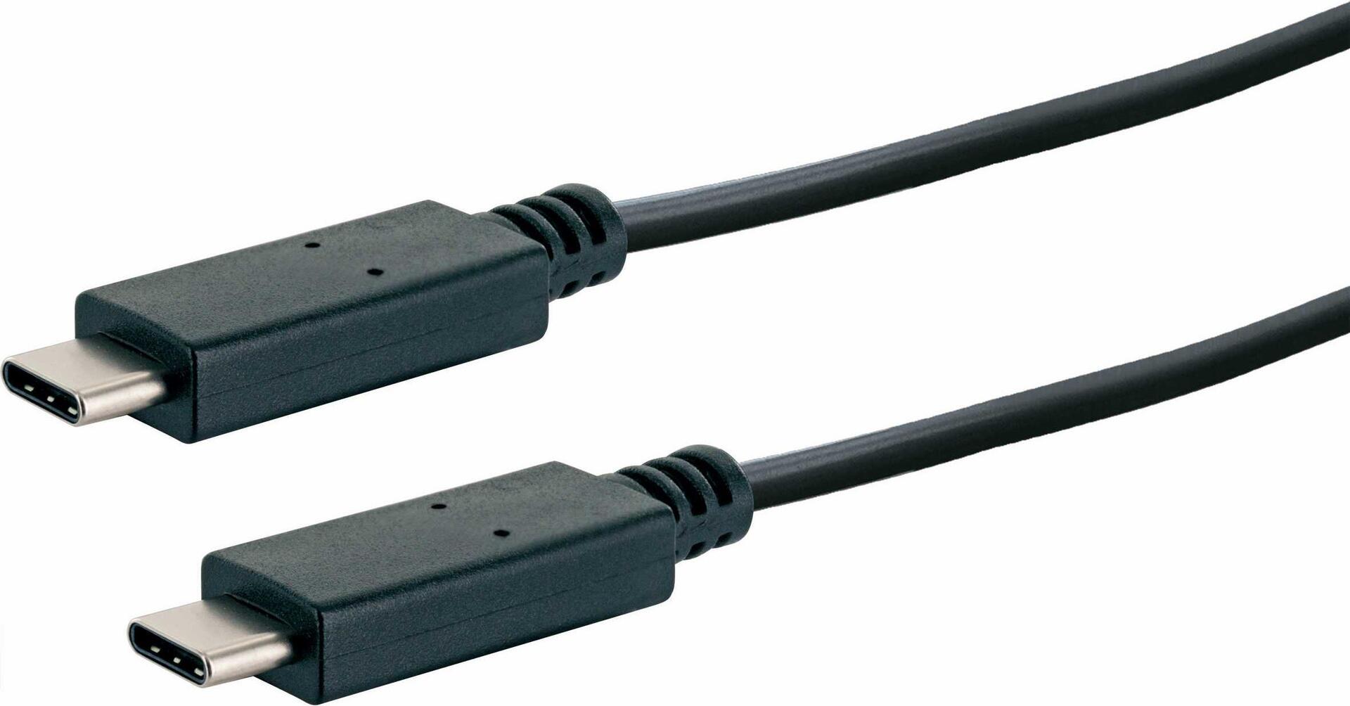 Schwaiger LK 101 C USB Kabel 1 m 3.2 Gen 2 (3.1 Gen 2) USB C Schwarz (LK101C531)