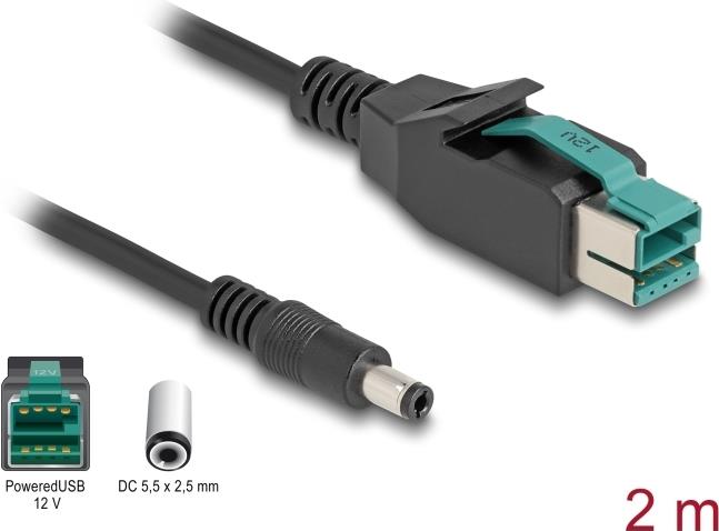 DeLOCK 80496 Kabeladapter USB DC 5.5 Schwarz (80496)