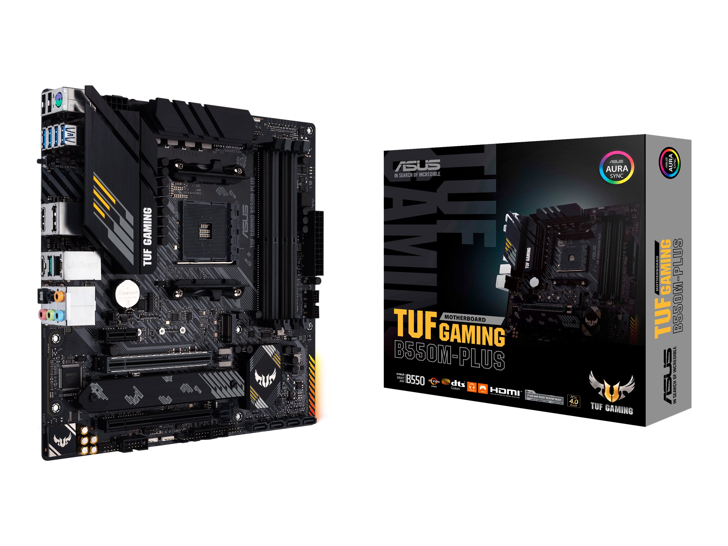 ASUS TUF GAMING B550M-PLUS Mainboard Micro ATX Sockel AM4 AMD B550 DDR4 128 GB RAM Schwarz