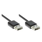 Anschlusskabel USB 2.0 High-Speed EASY A Stecker an A Stecker, schwarz, 2m, Good Connections® (2212-EU020)