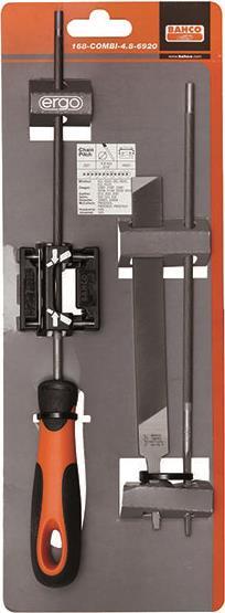 Bahco 168-COMBI-4.8-6920 Kettensägefeile-Set, Ergo-Heft, 200mm Ø 4,8mm, Feilen-Hilfe 1 St. (168-COMBI-4.8-6920)