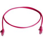 Telegärtner 100008898 RJ45 Netzwerkkabel, Patchkabel CAT 6 7.5 m Rot Flammwidrig, mit Knickschutztülle 1 St.