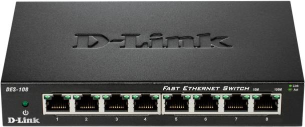 D-Link DES-108 8-Port Fast Ethernet Switch (DES-108)