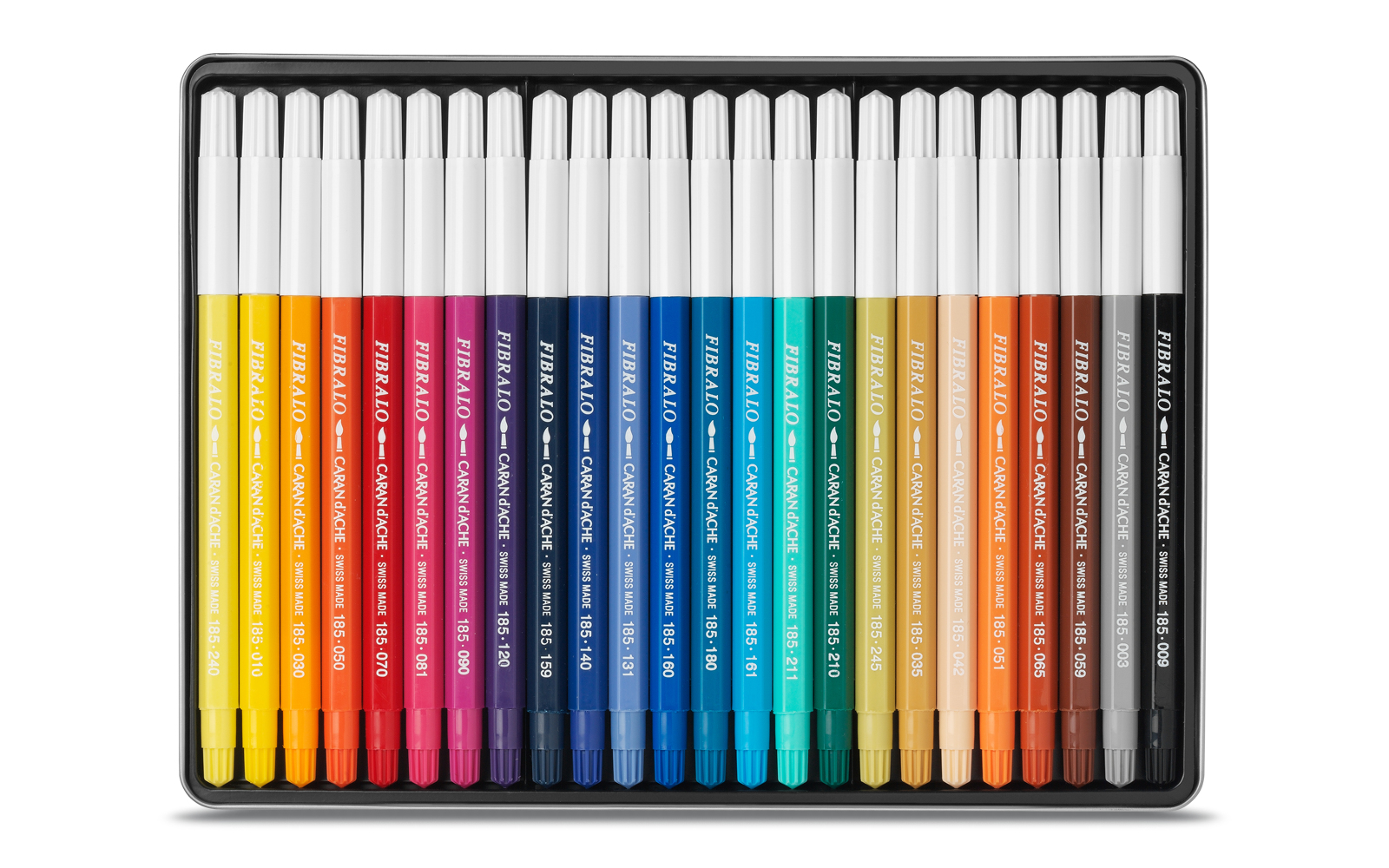 Caran d'Ache Fibralo Fasermaler 1.4 mm 24er Metallbox Mehrfarbig