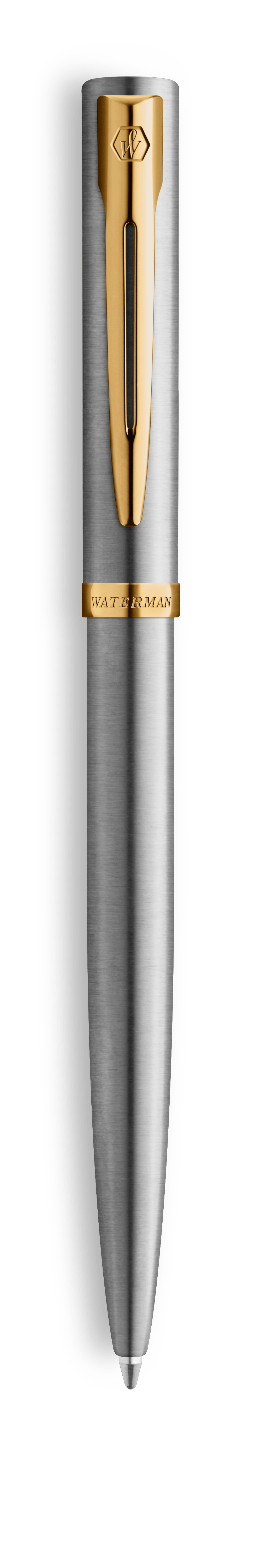 WATERMAN Impression Kugelschreiber Stainless SteelGT M Blau mit Geschenkbox
