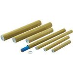 MAILmedia Versandrohr, Innenmaß: 500 x 80 mm Außenmaß: 525 x 84 mm, aus braunem Karton, mit Kunststoff- (550037)