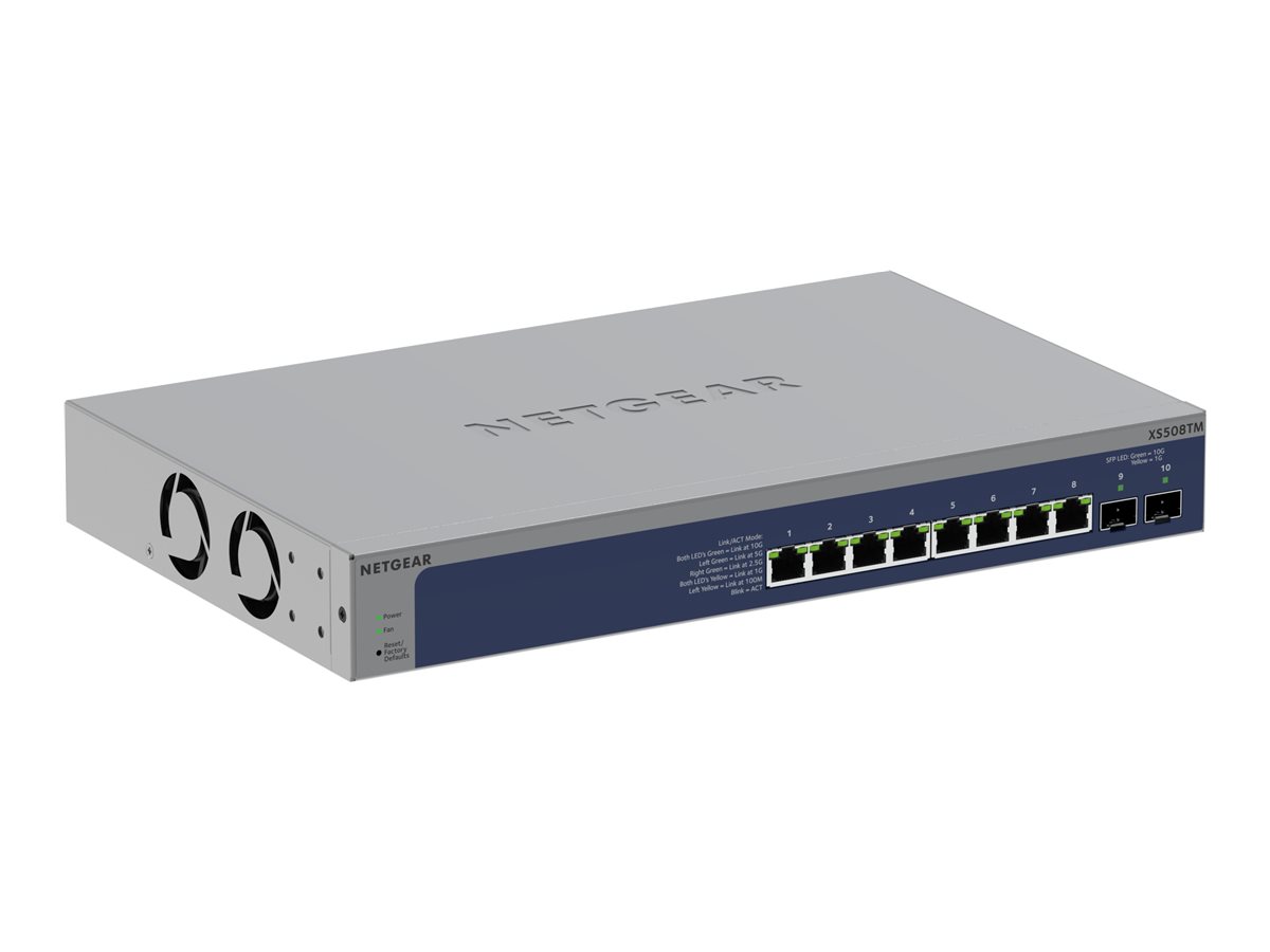 NETGEAR S3600 Series XS508TM Managed Switch 8 x 10/25 Gigabit Ethernet Grau