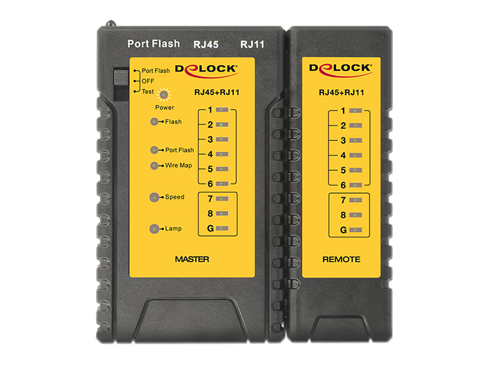 Delock Cable Tester + Portfinder Netzwerktester-Set Schwarz