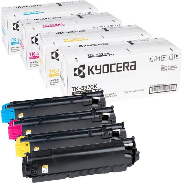 Kyocera Original TK-5370 Toner - 4er Multipack cyan, magenta, gelb, schwarz (OPTK5370)