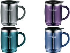 THERMOS Isolier-Tasse Desktop Mug TC, 0,35 Liter, teal einwandiger Edelstahl, hält Getränke länger heiß und kalt - 1 Stück (4059.255.035)