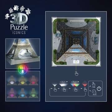 Ravensburger 3D Puzzle Iconics Eiffelturm mit Licht 216 Teile