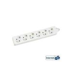 InLine® Steckdosenleiste, 6-fach Schutzkontakt, 3m, weiß (16463W)