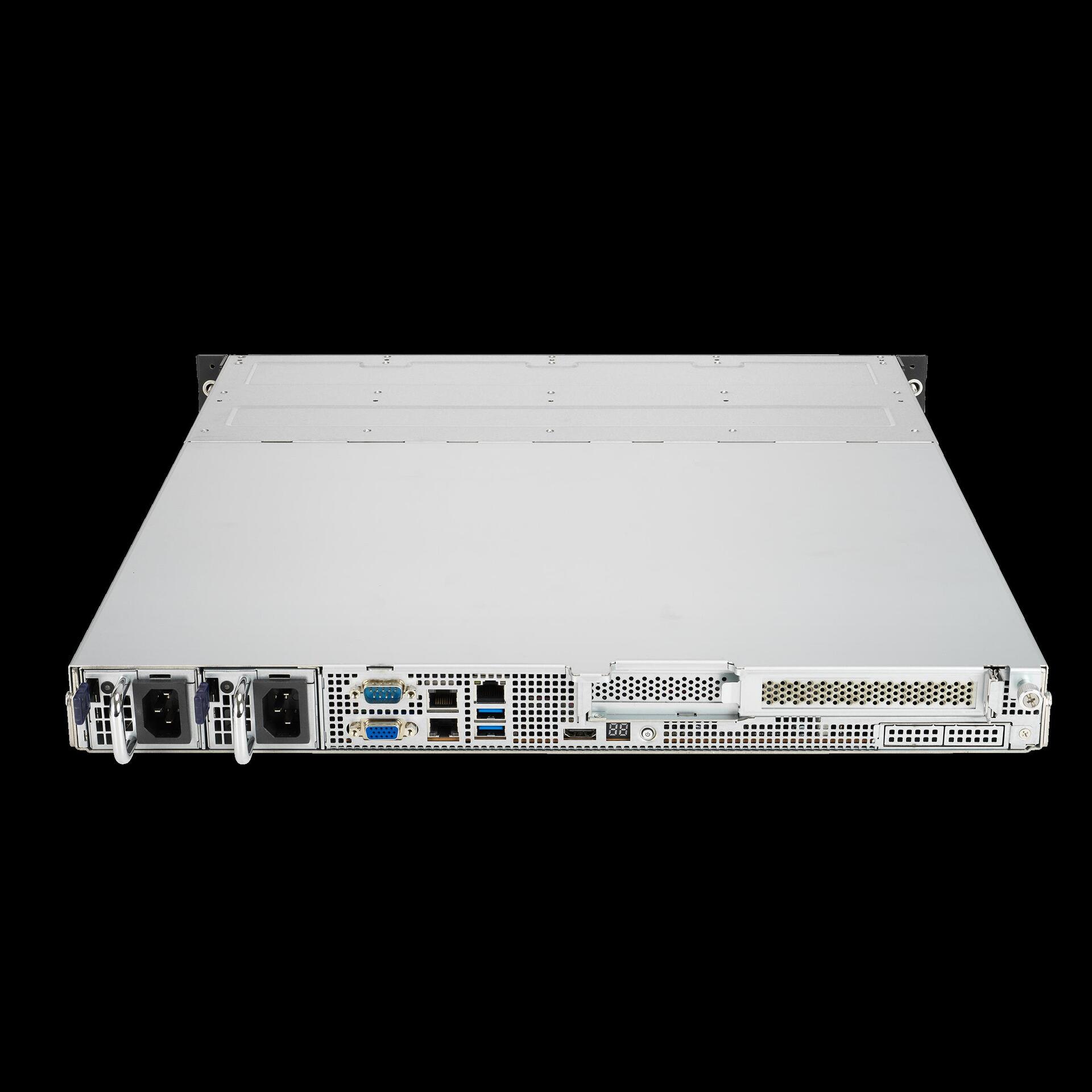 ASUS RS300-E11-RS4 1U Rack-Server mit Intel C252, 4x 3,5" Hot-Swap, redundantes 450W Netzteil, Silber