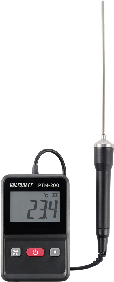 VOLTCRAFT PTM-200 Einstichthermometer Messbereich Temperatur -200 bis 200 °C Fühler-Typ Pt1000 Kontaktmessung (VC-12920030)