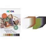 HEYDA Bastelkarton-Block "Natur", DIN A4, 20 Blatt Recyclingpapier, ungestricken, kopfgeleimt, - 1 Stück (2047133)
