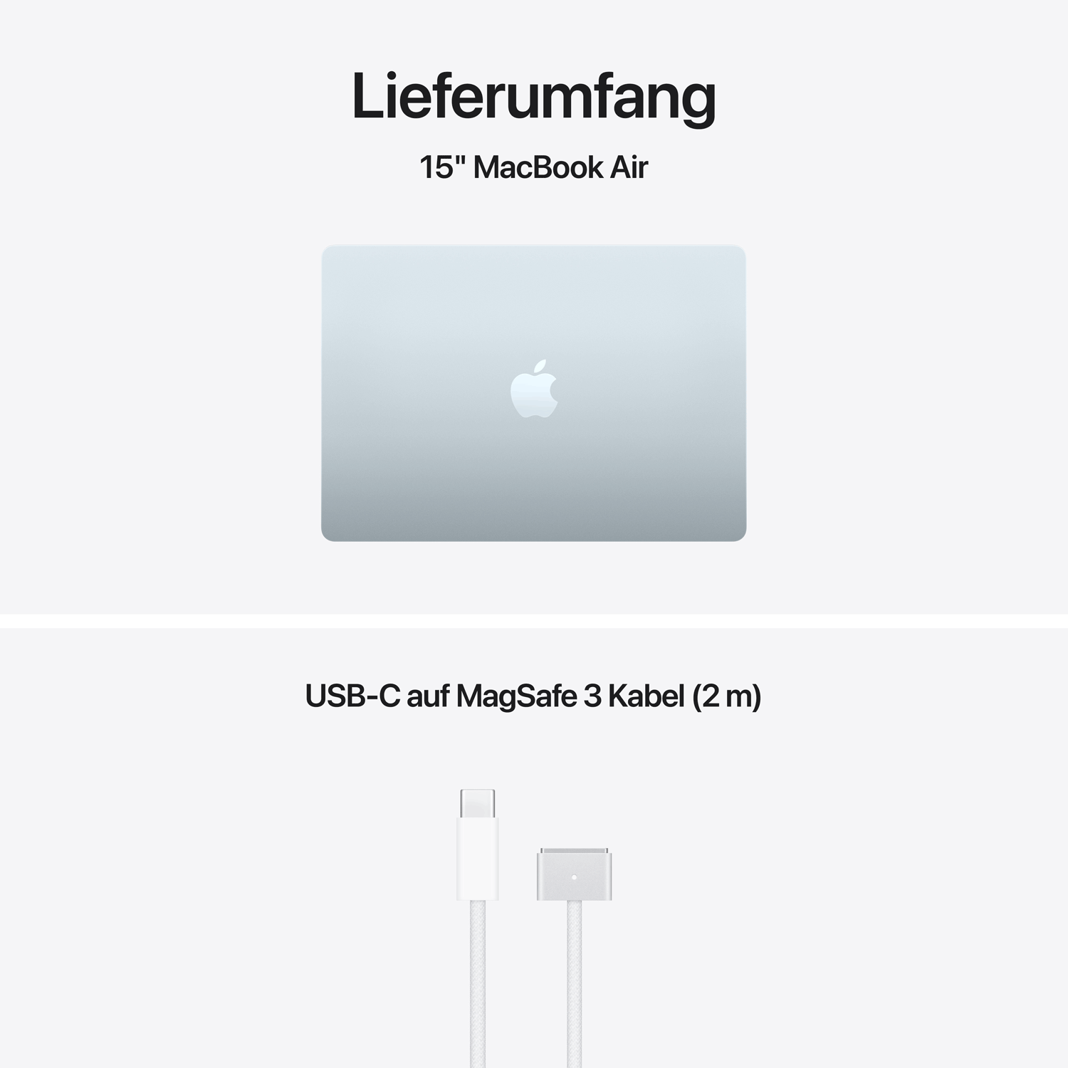 Apple MacBook Air 15" M5 10-Core CPU 10-Core GPU 24 GB RAM Himmelblau