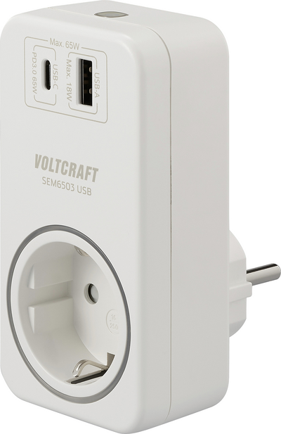 Voltcraft SEM6503 Energiekosten-Messgerät USB-Schnittstelle inkl. Funksteckdose Datenexport (VC-14514995)
