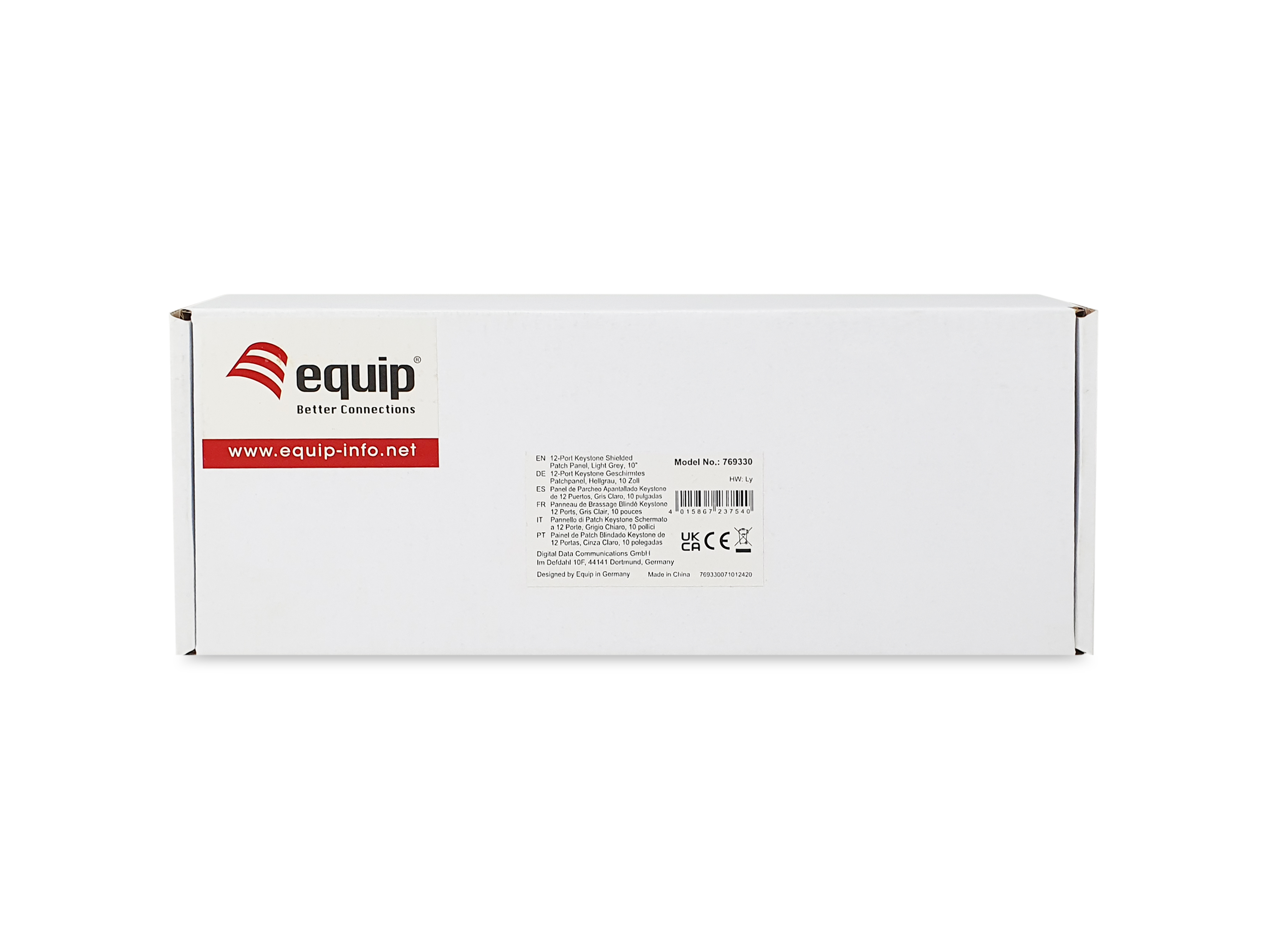 equip Patch Panel 12 Ports 10" 1U FTP Hellgrau