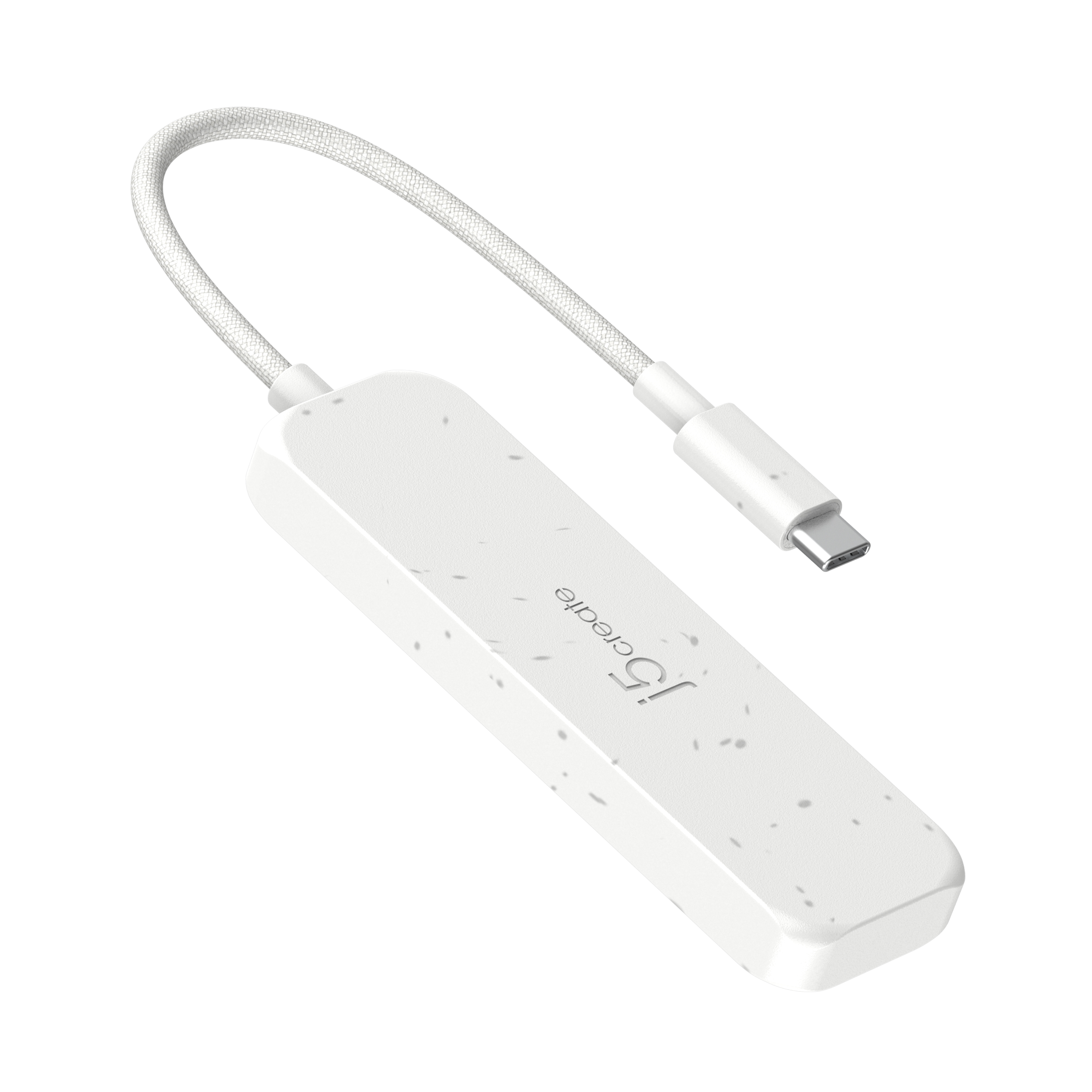 j5create JCH345EW USB-C Hub 4 Ports 10 Gb/s Nature White