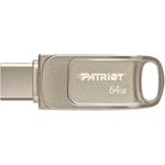 Patriot Memory Tab T560 64GB USB-Stick Dual USB 120MB/s (PS64GT560DS5D) Silber (PS64GT560DS5D)