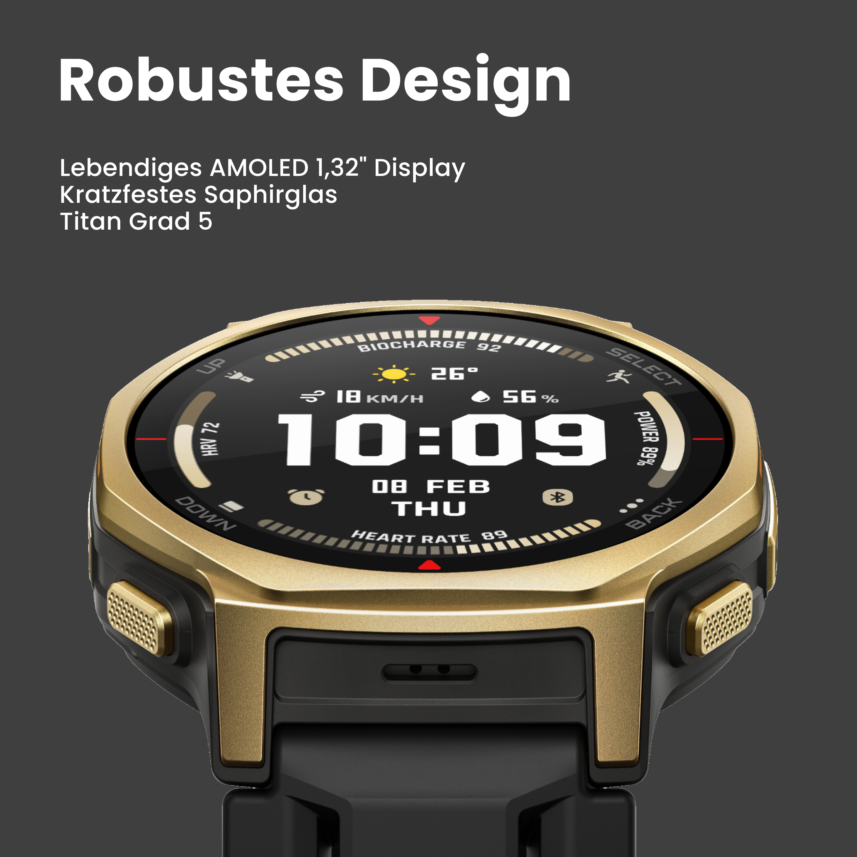 Amazfit T-Rex 3 Pro 1.32" Smartwatch Tactical Black