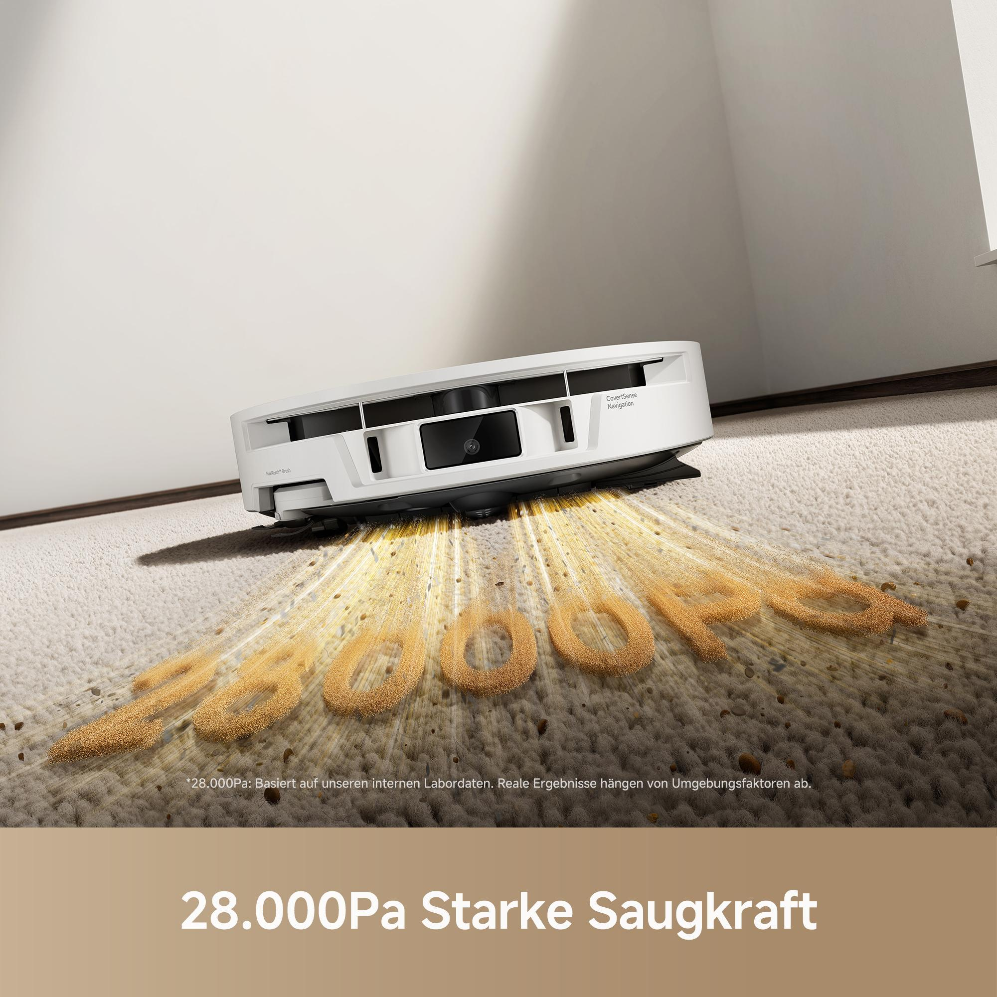 MOVA S70 Roller Saug-Wisch-Roboter mit Reinigungsstation 28.000 Pa 90 mm Höhe Weiß