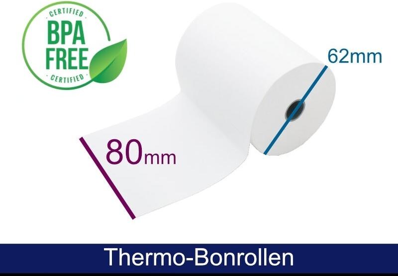 ARTDEV Thermorolle - 80 62 12.7 (B/D(max.)/K) weiss, 50m, 55g (ADT806212)
