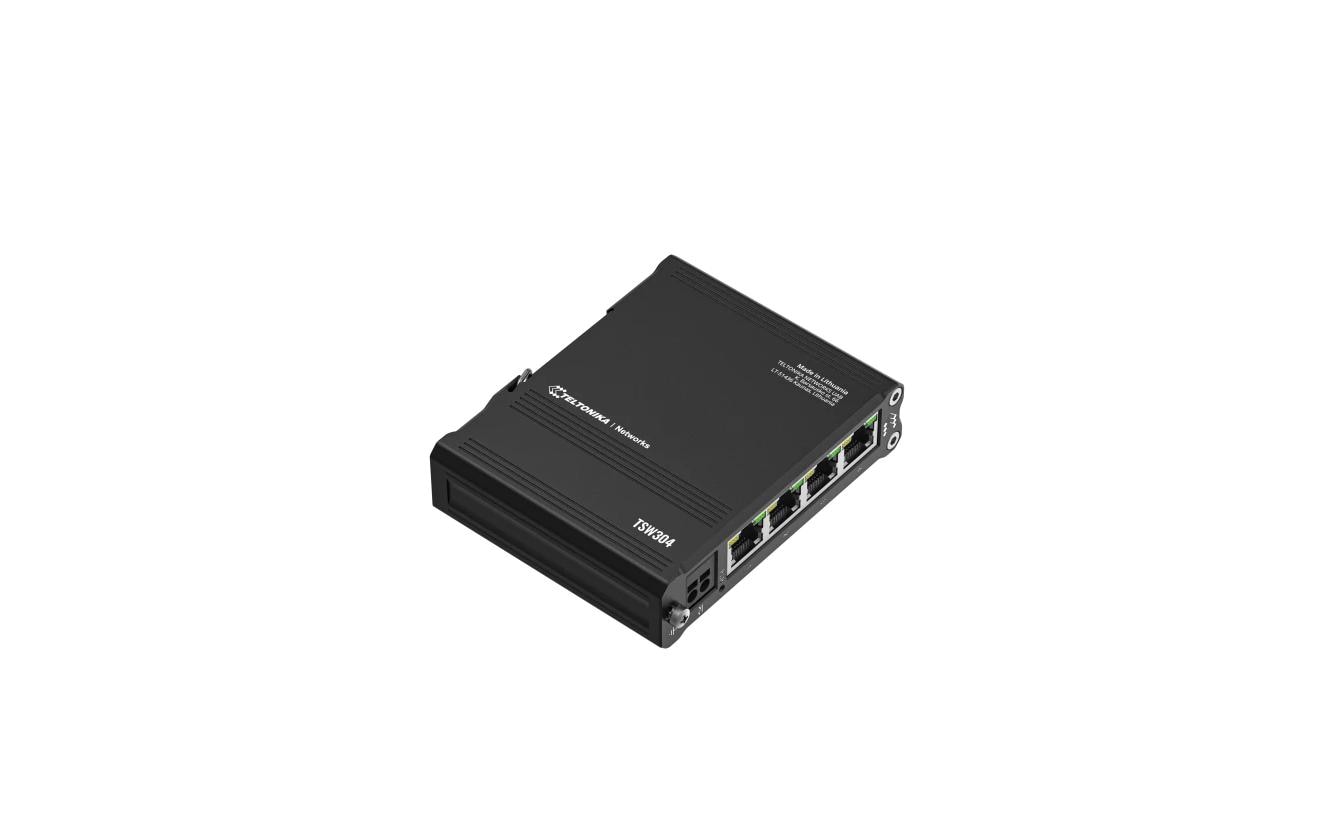 Teltonika TSW304 Netzwerk-Switch 4-Port Gigabit Ethernet PoE Unmanaged Schwarz