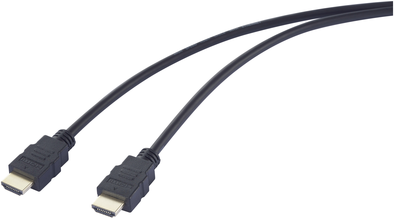 SpeaKa Professional HDMI Anschlusskabel HDMI-A Stecker Stecker 1.00 m Schwarz SP-12816072 4K UHD (SP-12816072)