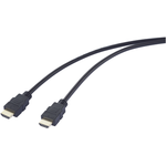 SpeaKa Professional HDMI Anschlusskabel HDMI-A Stecker Stecker 1.00 m Schwarz SP-12816072 4K UHD (SP-12816072)