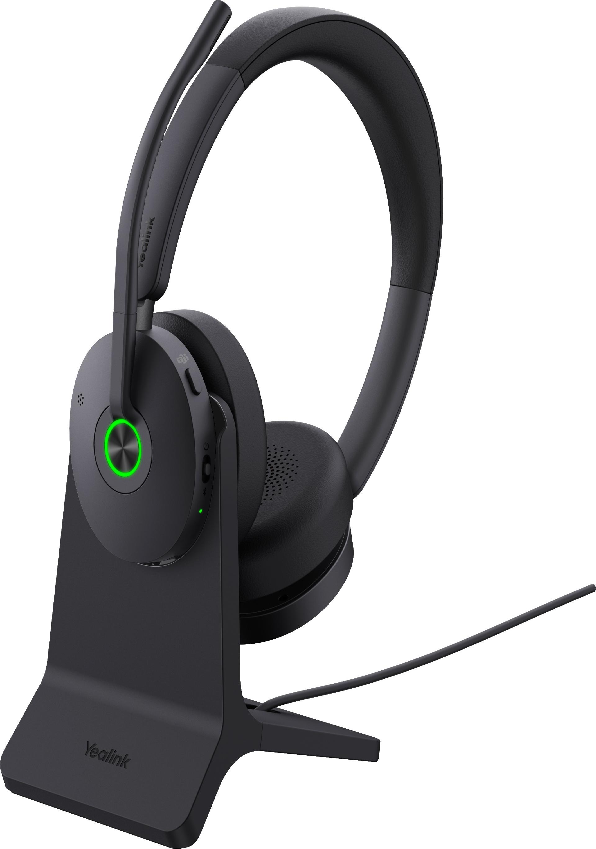 Yealink BH74 Teams Bluetooth Headset mit Ladestation USB-C/A Schwarz