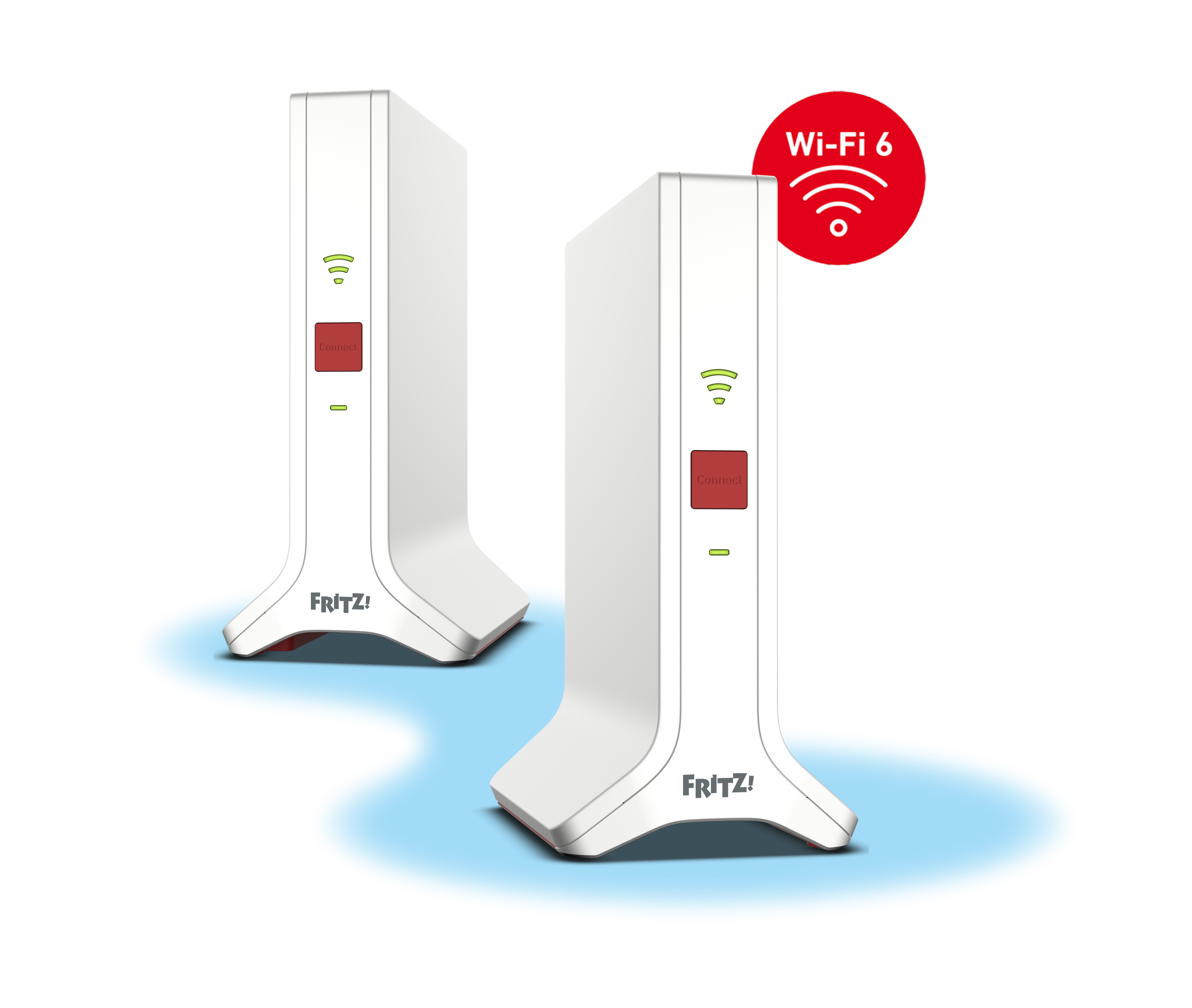 AVM FRITZ!Mesh Set 4200 2er-Pack Wi-Fi 6E Dual-Band 4200 Mbit/s Rot, Weiß