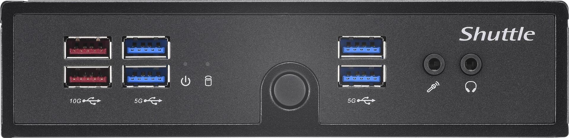 Shuttle XPC slim DS50U Barebone Intel Celeron 7305 DDR5 Schwarz
