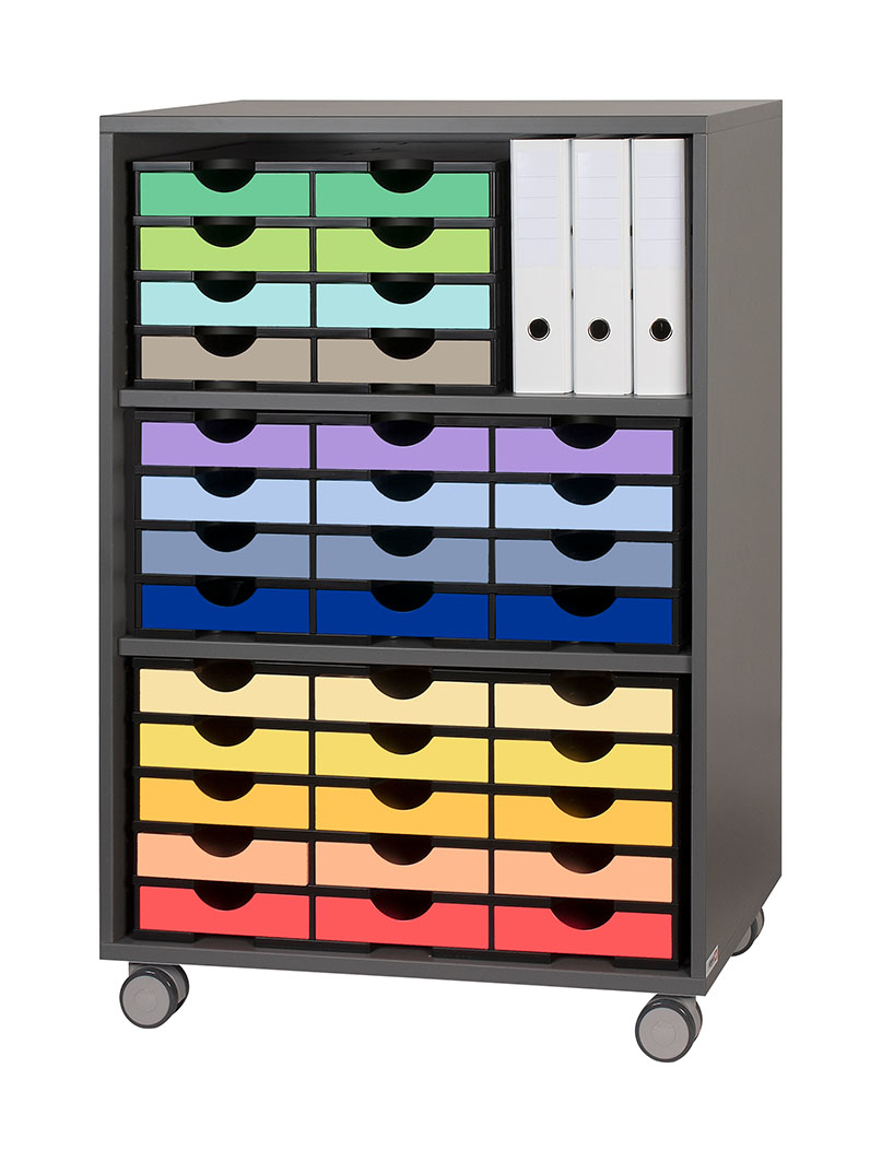 styro styrodoc System-Schublade A4 Polystyrol Blau/Schwarz 1 Stück