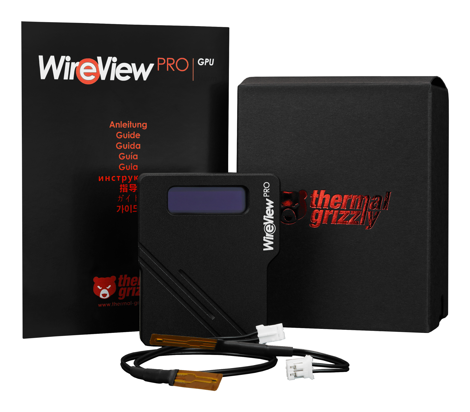 Thermal Grizzly WireView Pro GPU 1x12VHPWR 90° Reverse Schwarz