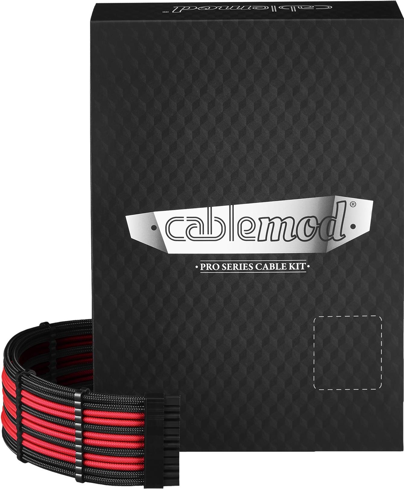 CableMod RT-Series Pro ModMesh 12VHPWR Dual Cable Kit für ASUS/Seasonic - schwarz/rot (CM-PRTS-16X2KIT-NKKR-R)