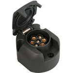 IWH KFZ-Steckdose für Anhängerkupplung, 7-polig Belastbarkeit: 20 A bei 12 V, Gehäuse aus schlagfestem - 1 Stück (010207)