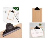 EUROPEL Speisekarten-Klemmbrett, DIN A4, hoch, Bambus aus 100 % natürlichem Bambus, abgerundete Ecken, schwarze - 1 Stück (197012)