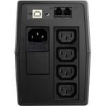 ALLNET ALL90600T. Ausgangskapazität: 600 VA, Ausgangsleistung: 360 W, Eingangs-Betriebsspannung (min): 162 V. AC-Steckertypen: C13-Koppler, Stecker: C14-Koppler, Anzahl AC Anschlüsse: 4 AC-Ausgänge. Batteriekapazität: 7 Ah, Batteriespannung: 12 V. Formfaktor: Tower, Produktfarbe: Schwarz, Anzeige: LCD. UPS-Topologie: Line-Interaktiv, Überspannungsschutz-Funktionen: Modem (ALL90600T)