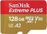 mSDXC Extreme+ 128GB SanDisk Speicherkarte mit Adapter, Kapazität: 128GB (SDSQXBZ-128G-GN6MA)