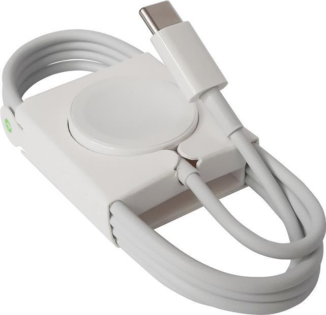 PowerRay PR-MLWJ3 Watch Magnetic Charging Cable Typ C, 1m, white, Bulk (PR-MLWJ3)