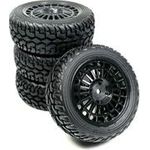 Absima 1 10 Rally Tourenwagen Rally Street Kompletträder Schwarz 4 St. (2510064)